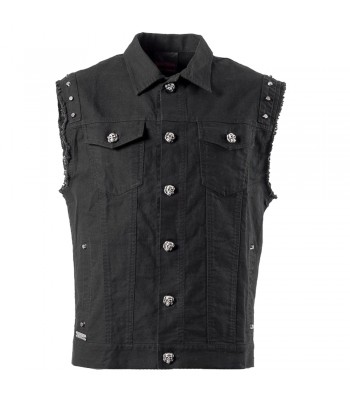 Men Rock Vest With Metal Buttons and Studs 